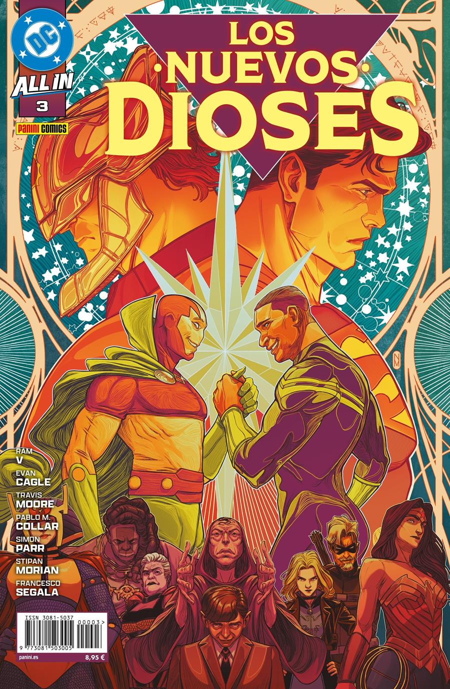All In Los Nuevos Dioses 3 | N0226-PAN78 | Pablo M. Collar, Pye Parr, Evan Cagle, Travis Moore, Ram V | Terra de Còmic - Tu tienda de cómics online especializada en cómics, manga y merchandising
