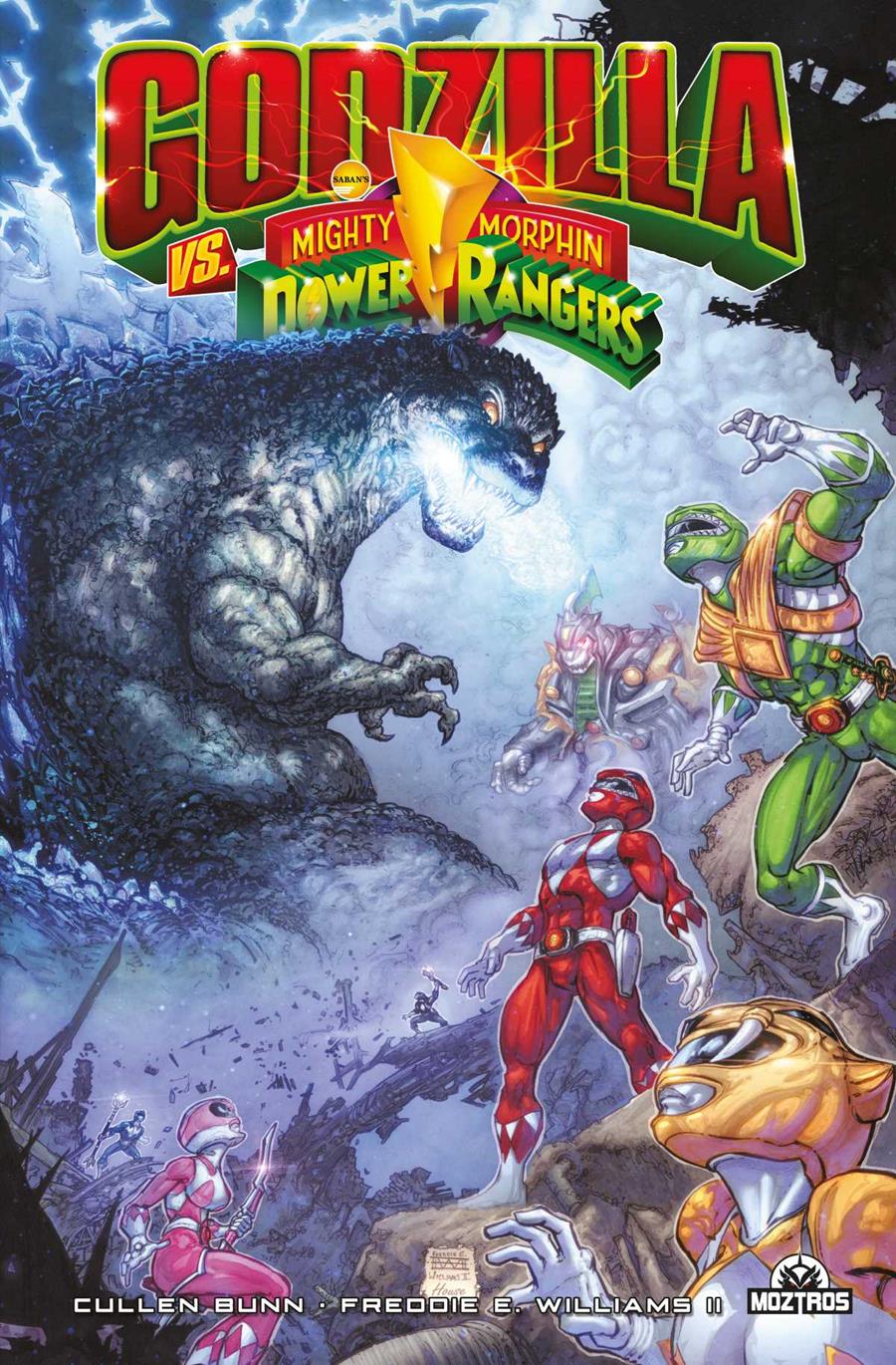 Godzilla Vs MMPR | N1222-MOZ02 | Dan Mora, Ryan Parrot | Terra de Còmic - Tu tienda de cómics online especializada en cómics, manga y merchandising