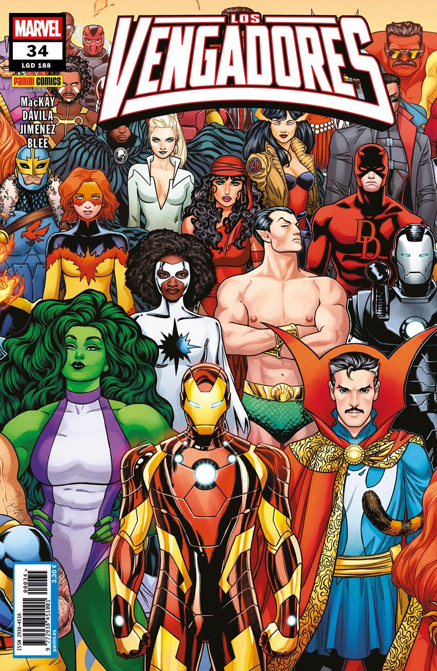 Los Vengadores 34 | N0626-PAN32 | Jed MacKay, Sergio Dávila | Terra de Còmic - Tu tienda de cómics online especializada en cómics, manga y merchandising