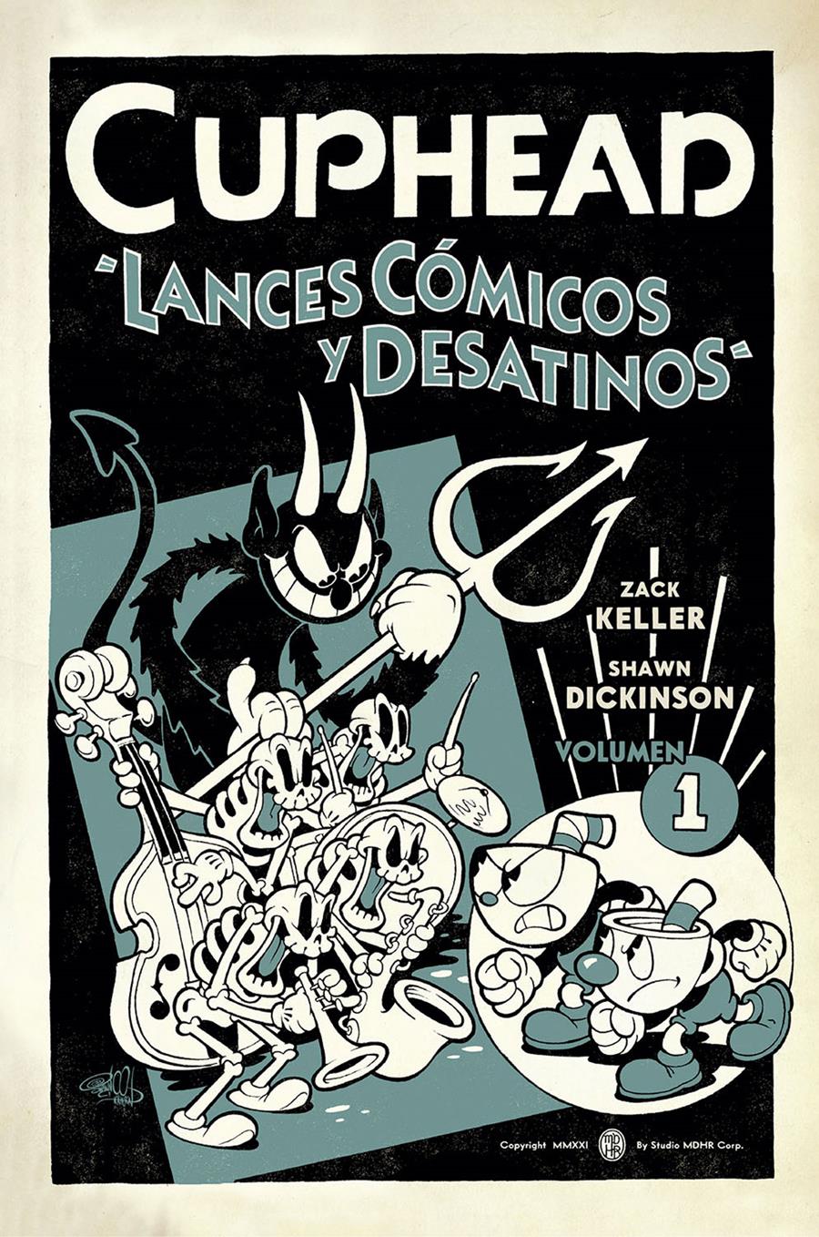 Cuphead 01. Lances cósmicos y desatinos | N1220-NOR15 | Zack Keller, Shawn Dickinson | Terra de Còmic - Tu tienda de cómics online especializada en cómics, manga y merchandising