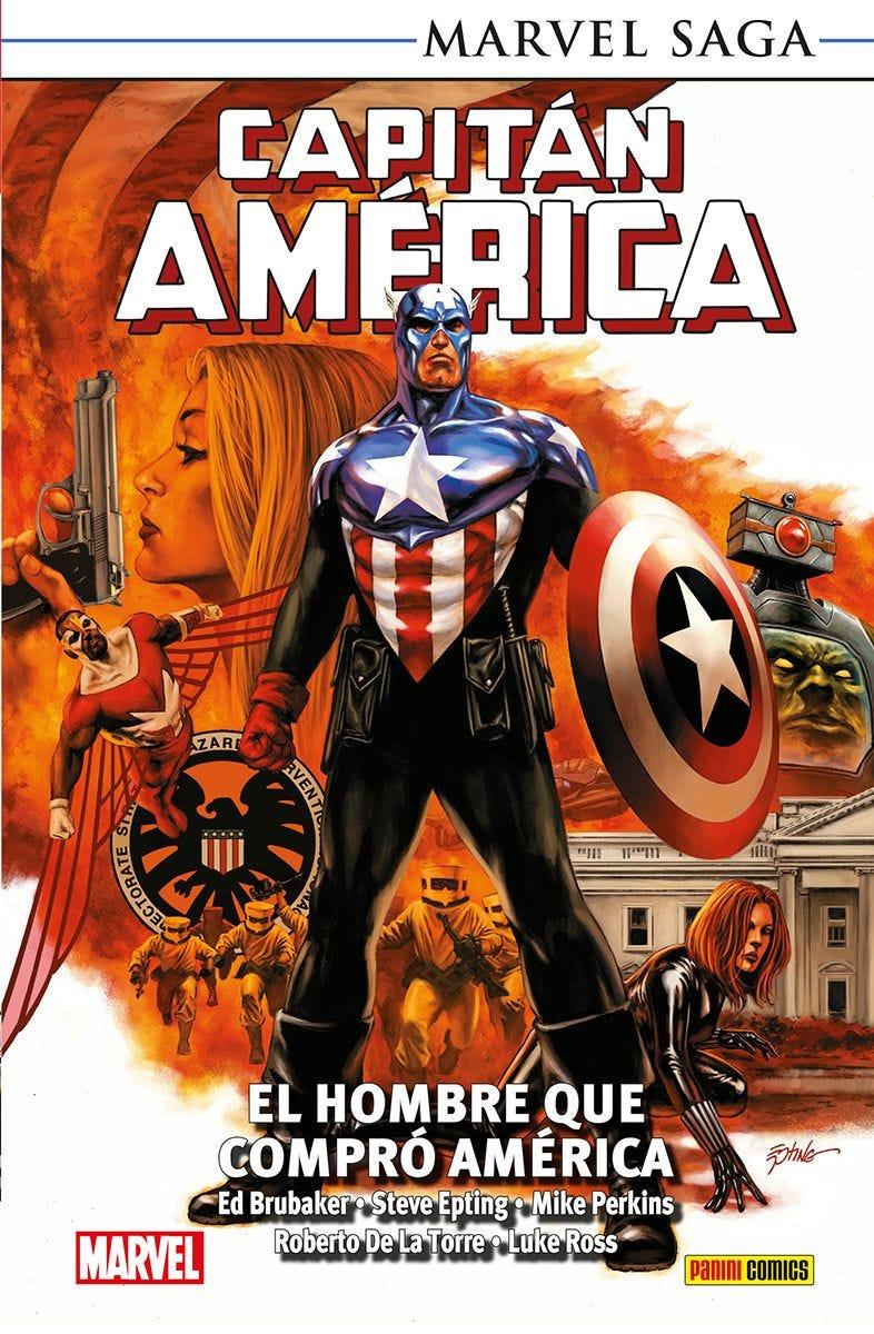 Marvel Saga TPB. Capitán América 7. El hombre que compró América | N0825-PAN32 | Ed Brubaker, Roberto De La Torre, Steve Epting | Terra de Còmic - Tu tienda de cómics online especializada en cómics, manga y merchandising