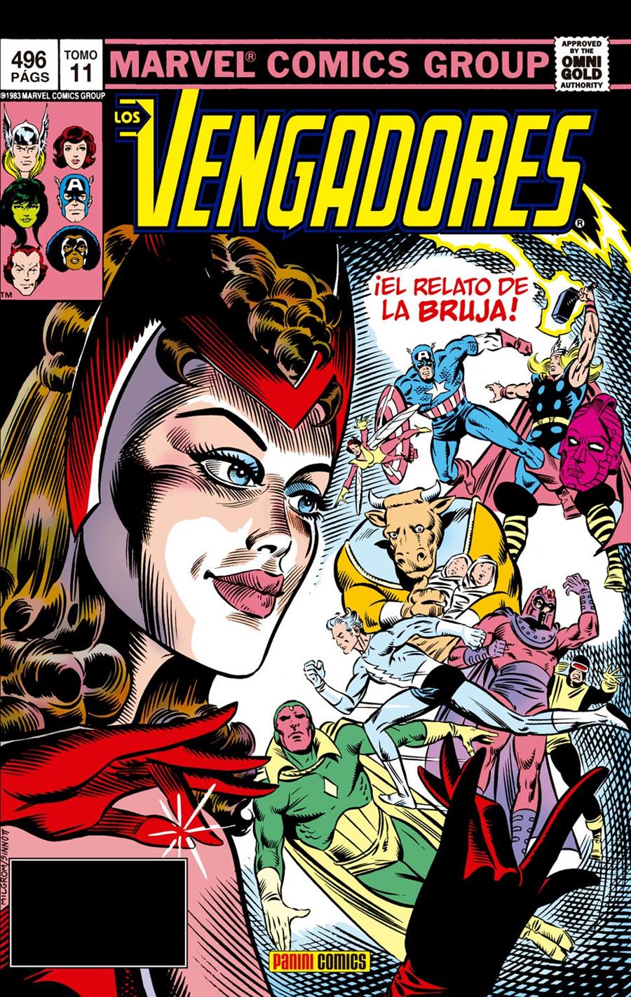 Marvel Gold. Los Vengadores 11. ¡El relato de la bruja! | N0826-PAN12 | Bill Mantlo, Sal Buscema, John Romita Jr., Bob Budiansky, John Byrne, Al Milgrom, Butch Guice, Dan Green, Mark Gruenwald, Roger Stern | Terra de Còmic - Tu tienda de cómics online especializada en cómics, manga y merchandising