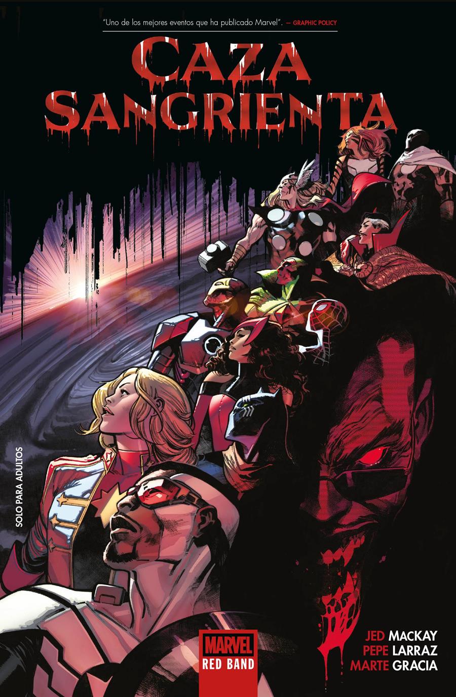 Marvel Premiere. Caza Sangrienta: Red Band | N1226-PAN47 | Jed MacKay, Pepe Larraz, Sara Pichelli | Terra de Còmic - Tu tienda de cómics online especializada en cómics, manga y merchandising