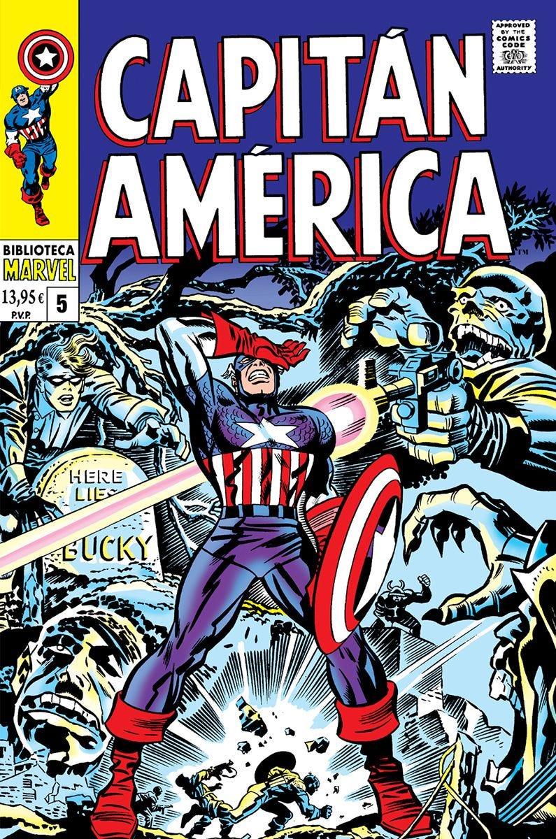 Biblioteca Marvel 96. Capitán América 5. 1968 | N0825-PAN33 | Jack Kirby, Stan Lee | Terra de Còmic - Tu tienda de cómics online especializada en cómics, manga y merchandising