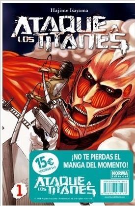 Ataque a los Titanes. Pack Iniciacion Salon 1 | N1113-NOR40 | Hajime Isayama | Terra de Còmic - Tu tienda de cómics online especializada en cómics, manga y merchandising