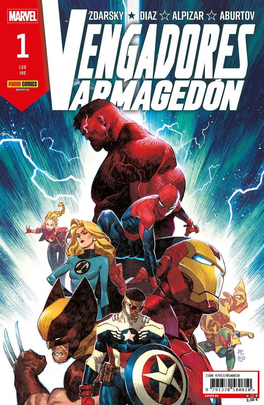 Vengadores: Armagedón 1 de 5 | N1026-PAN20 | Chip Zdarsky, Delio Diaz, Frank Alpizar | Terra de Còmic - Tu tienda de cómics online especializada en cómics, manga y merchandising
