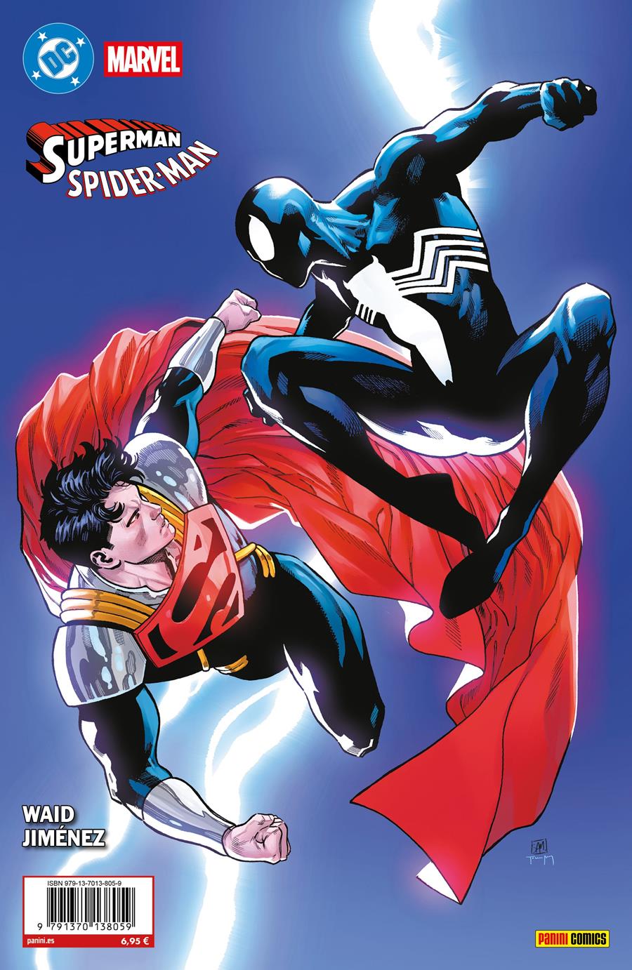 Superman / Spiderman 1. Cubierta de Daniel Sampere | N0626-PAN26 | Christopher Priest, Jeff Lemire, Sean Murphy, Greg Rucka, Jim Lee, Matt Fraction, Belén Ortega, Daniel Sampere, Gail Simone, Jorge Jiménez, Mark Waid, Nicola Scott, Rafa Sandoval, Steve Lieber, Tom King | Terra de Còmic - Tu tienda de cómics online especializada en cómics, manga y merchandising