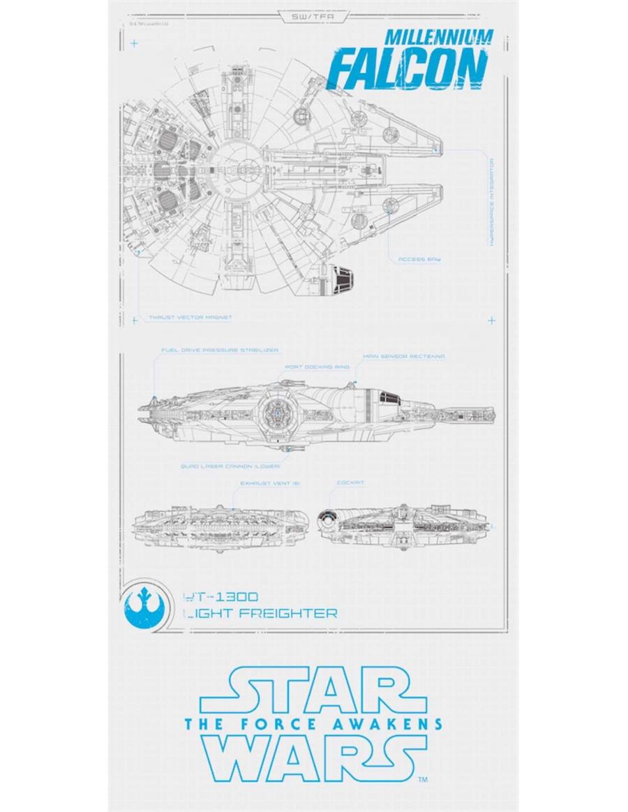 Poster cristal planos Halcon Milenario Star Wars | N0621-MERCH19 | Terra de Còmic - Tu tienda de cómics online especializada en cómics, manga y merchandising