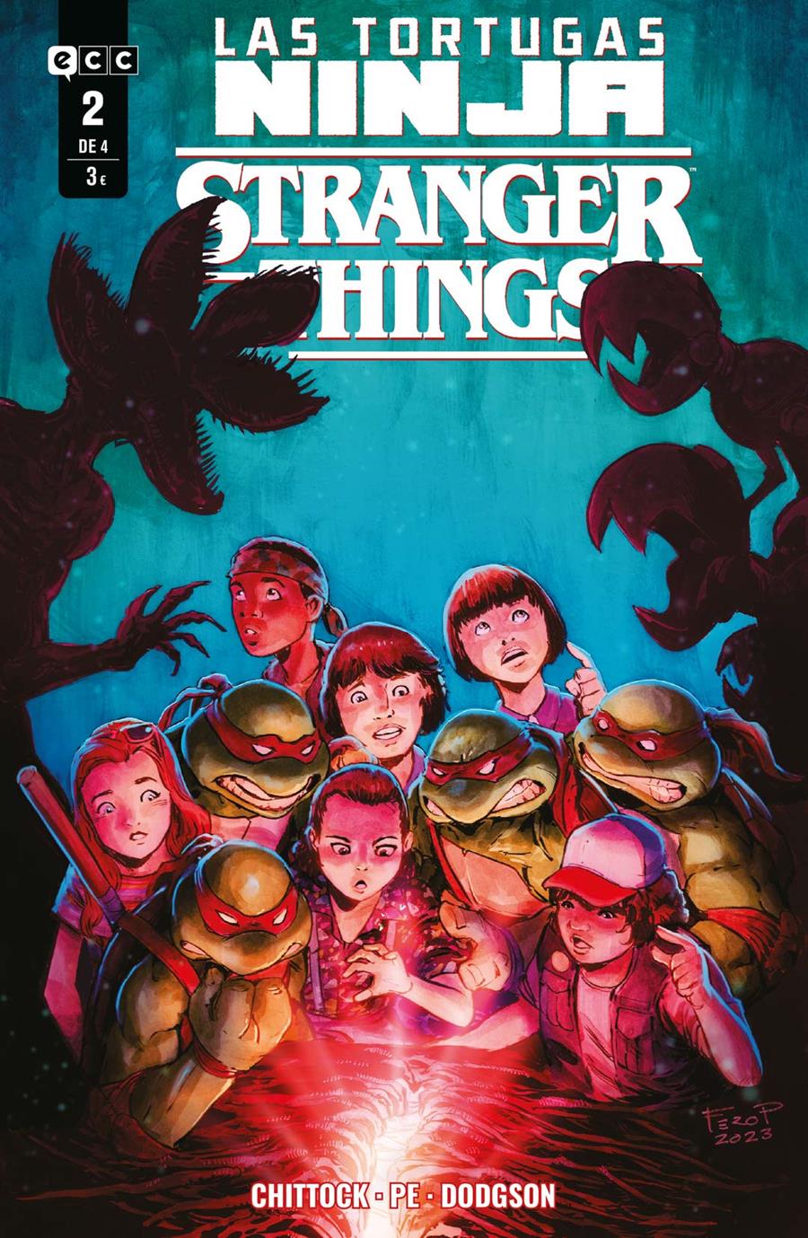 Las Tortugas Ninja/Stranger Things núm. 2 de 4 | N0524-ECC22 | Cameron Chittock / Foro Pe | Terra de Còmic - Tu tienda de cómics online especializada en cómics, manga y merchandising