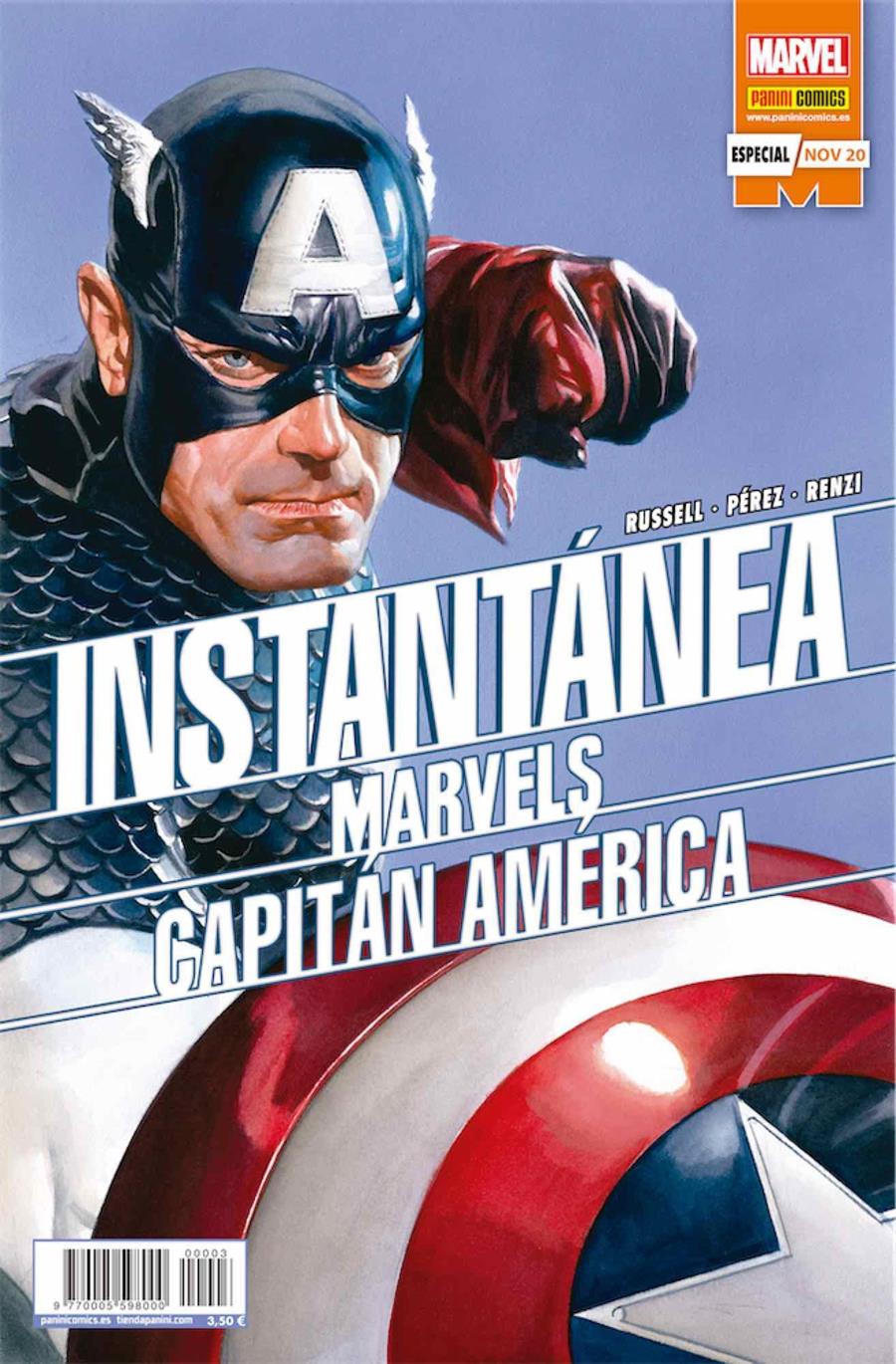 Instantánea Marvels 3. Capitán América | N1120-PAN25 | Ramón Pérez, Mark Russell | Terra de Còmic - Tu tienda de cómics online especializada en cómics, manga y merchandising