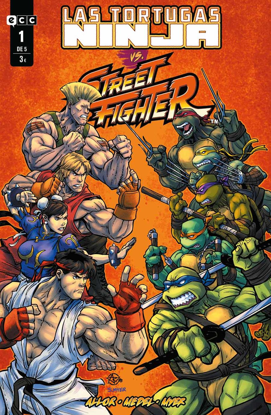 Las Tortugas Ninja vs. Street Fighter núm. 1 de 5 | N1123-ECC28 | Ariel Medel / Paul Allor | Terra de Còmic - Tu tienda de cómics online especializada en cómics, manga y merchandising