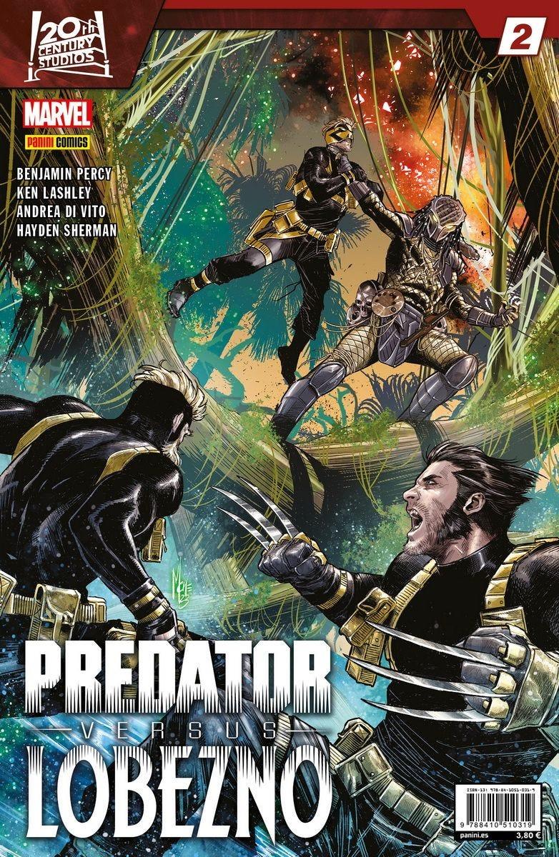 Predator Versus Lobezno 2 de 4 | N0224-PAN57 | Ken Lashley, Andrea Di Vito, Benjamin Percy | Terra de Còmic - Tu tienda de cómics online especializada en cómics, manga y merchandising