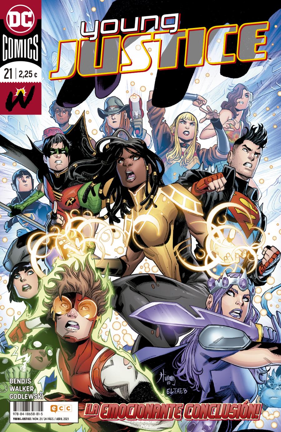 Young Justice núm. 21 | N0421-ECC43 | Brian Michael Bendis / David F. Walker / Scott Godlewski | Terra de Còmic - Tu tienda de cómics online especializada en cómics, manga y merchandising
