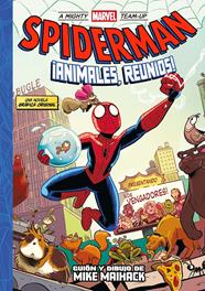 A Mighty Marvel Team-Up. Spiderman. ¡Animales, reuníos! | N0923-PAN05 | Mike Maihack | Terra de Còmic - Tu tienda de cómics online especializada en cómics, manga y merchandising