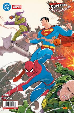 Superman / Spiderman 1. Cubierta de Mikel Janín | N0626-PAN25 | Christopher Priest, Jeff Lemire, Sean Murphy, Greg Rucka, Jim Lee, Matt Fraction, Belén Ortega, Daniel Sampere, Gail Simone, Jorge Jiménez, Mark Waid, Nicola Scott, Rafa Sandoval, Steve Lieber, Tom King | Terra de Còmic - Tu tienda de cómics online especializada en cómics, manga y merchandising