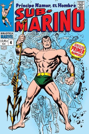 Biblioteca Marvel 81. Namor, el Hombre Submarino 4. 167-68 | N0325-PAN27 | Dan Adkins, Roy Thomas, John Buscema, Stan Lee, Werner Roth, Archie Goodwin, Gene Colan, Marie Severin | Terra de Còmic - Tu tienda de cómics online especializada en cómics, manga y merchandising