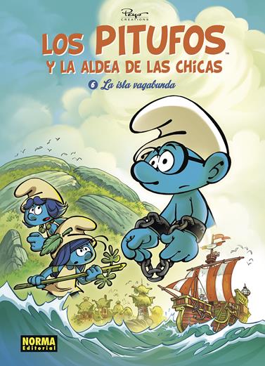 Los pitufos y la aldea de las chicas 6. La isla Vagabunda | N1023-NOR35 | Peyo Creations | Terra de Còmic - Tu tienda de cómics online especializada en cómics, manga y merchandising
